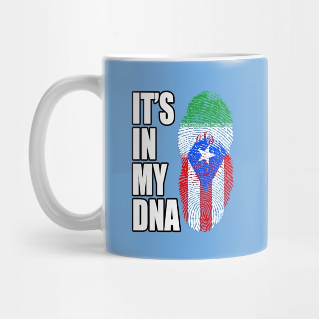 Puerto Rican And Iranian Mix DNA Flag Heritage by Just Rep It!!